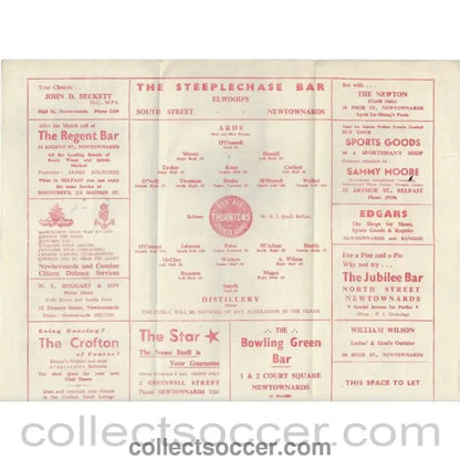 1953 - Ards v Distillery 28/2/1953 Football Programme - Collect Soccer
