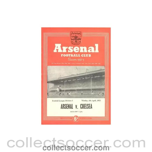 1953 - Arsenal v Chelsea official programme 06/04/1953