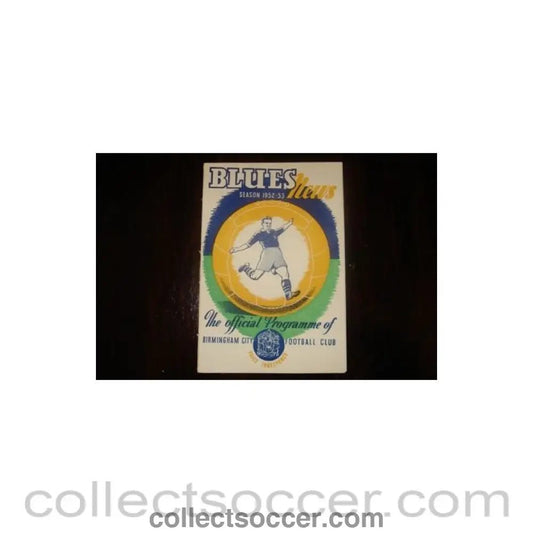 1953 - Birmingham City v Blackburn Rovers official programme 11/04/1953 - Collect Soccer