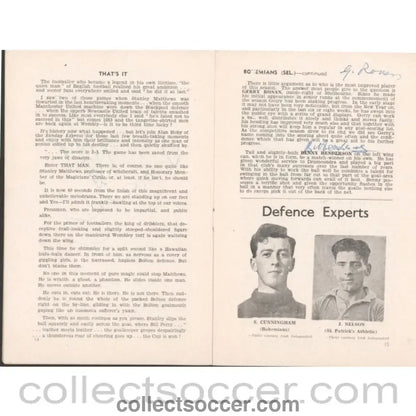 1953 - Bohemians Selected v Chelsea signed by many players inc Stanley Matthews Football Programme 08/05/1953 - Collect Soccer