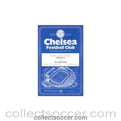 1953 - Chelsea v Blackpool official programme 19/12/1953 - Collect Soccer