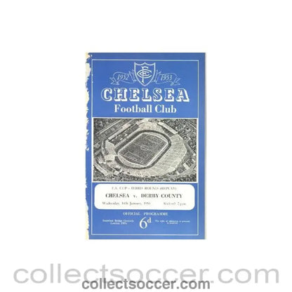 1953 - Chelsea v Derby County official programme 14/01/1953