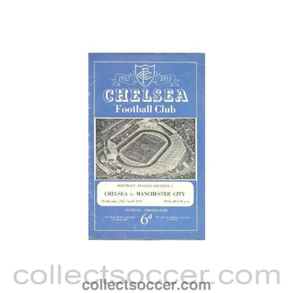 1953 - Chelsea v Manchester City official programme 29/04/1953 - Collect Soccer