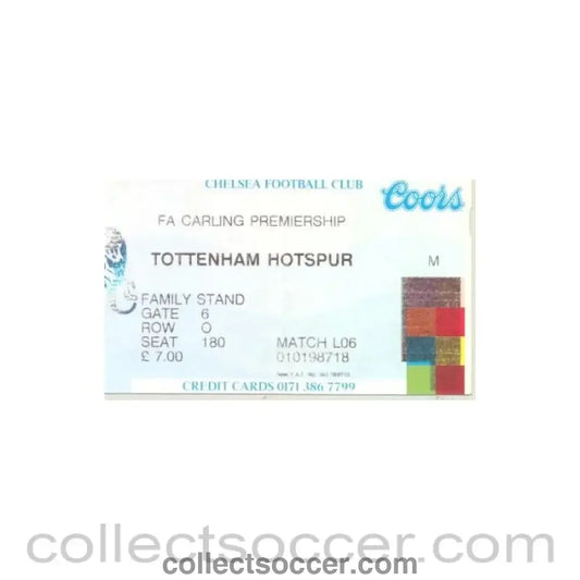 1953 - Chelsea v Tottenham Hotspur ticket 26/10/1996 Mattew Harding 1953-1996