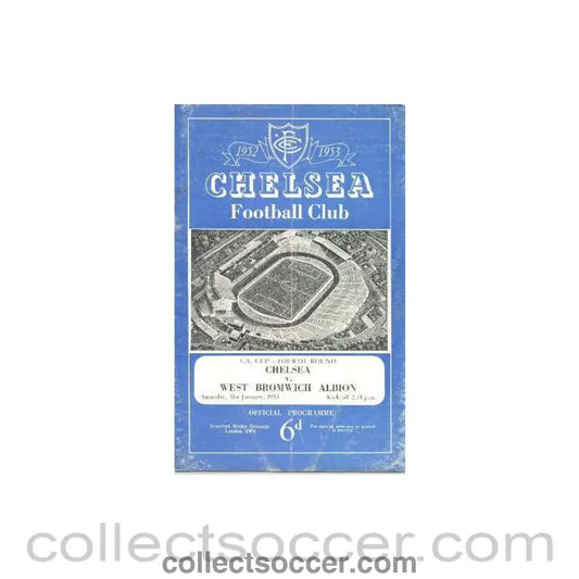 1953 - Chelsea v West Bromwich Albion official programme 31/01/1953