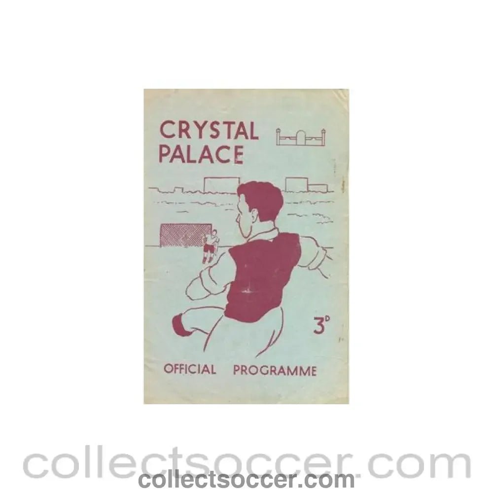 1953 - Crystal Palace v Southampton official programme 22/08/1953 Football League - Collect Soccer