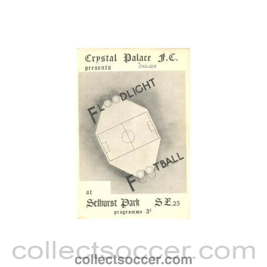 1953 - Crystal Palace vChelsea friendly match official programme 28/09/1953 Very Rare!