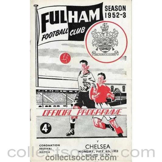 1953 - Fulham v Chelsea 4/5/1953 Football Programme - Collect Soccer