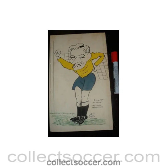 1953 - Gilbert Merrick - England's goalkeeper - Caricature 1953 - Collect Soccer