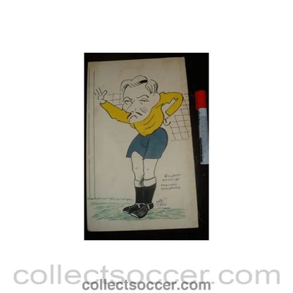 1953 - Gilbert Merrick - England's goalkeeper - Caricature 1953 - Collect Soccer