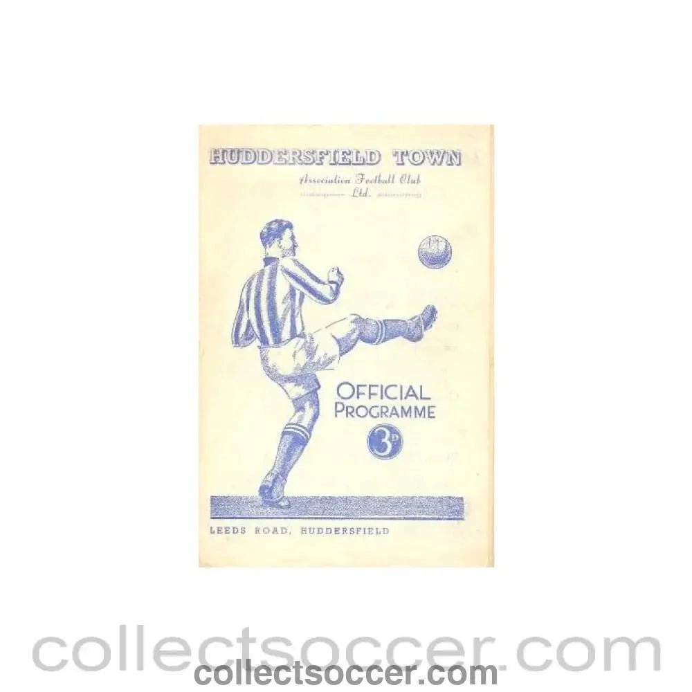 1953 - Huddersfield Town v Liverpool official programme 17/10/1953 - Collect Soccer
