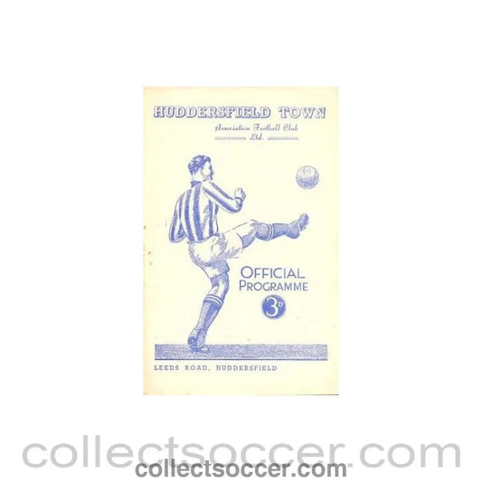 1953 - Huddersfield Town vChelsea official programme 12/09/1953 - Collect Soccer