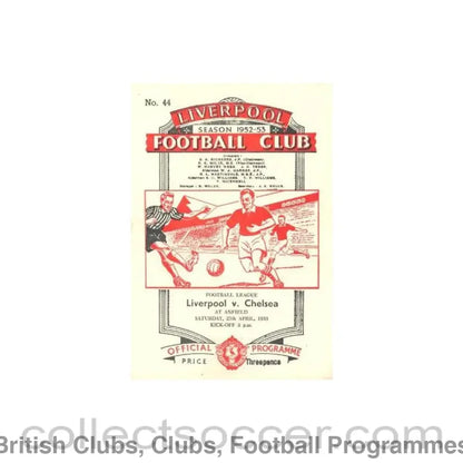 1953 - Liverpool vChelsea official programme 25/04/1953