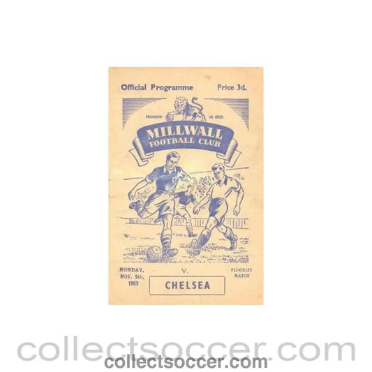 1953 - Millwall vChelsea official programme 09/11/1953 Very Rare! - Collect Soccer