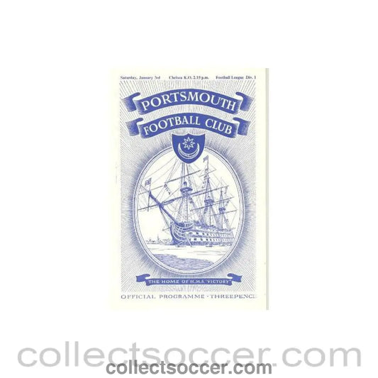 1953 - Portsmouth v Chelsea official football programme 03/01/1953