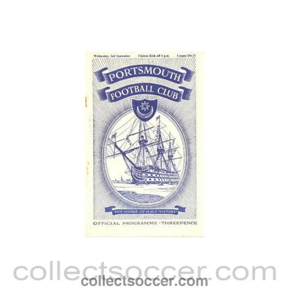 1953 - Portsmouth vChelsea official programme 02/09/1953 - Collect Soccer