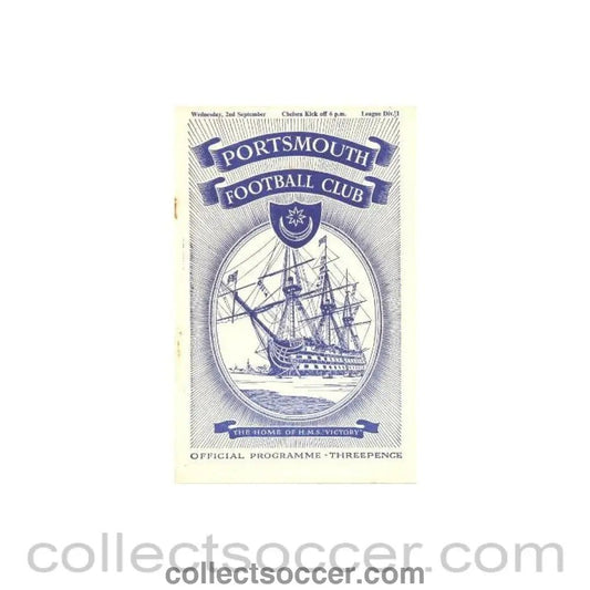 1953 - Portsmouth vChelsea official programme 02/09/1953 - Collect Soccer