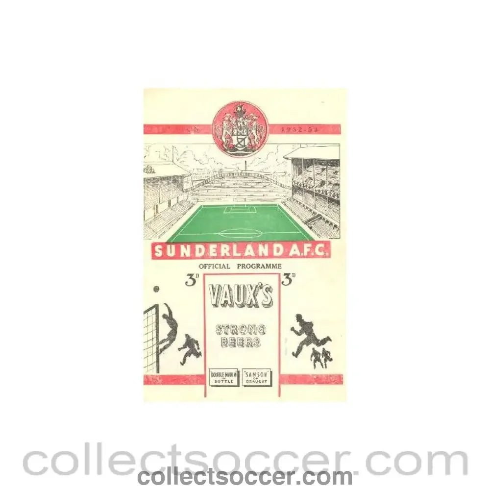 1953 - Sunderland v Arsenal official programme 03/01/1953 - Collect Soccer