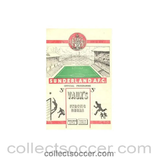 1953 - Sunderland v Arsenal official programme 03/01/1953 - Collect Soccer