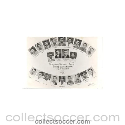 1953 - Trinidad Football Team Touring of the United Kingdom August to October 1953 postcard