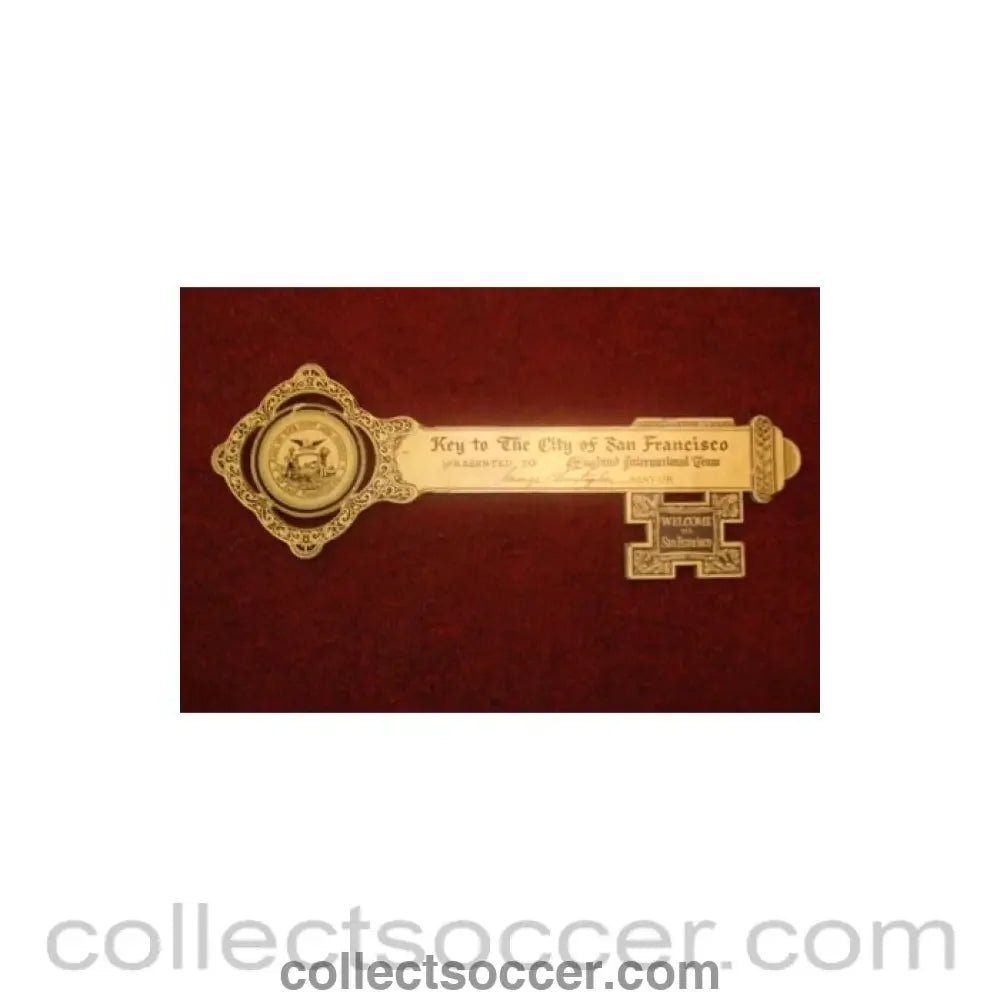 1953 - USA v England presentation, given to the English Team by the Mayor of San Francisco in 1953 - Collect Soccer