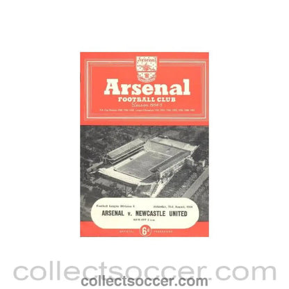 1954 - Arsenal v Newcastle United official programme 21/08/1954 - Collect Soccer