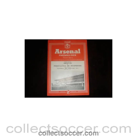 1954 - Arsenal v Portuguesa de Desportos Sao Paolo official programme 20/02/1954