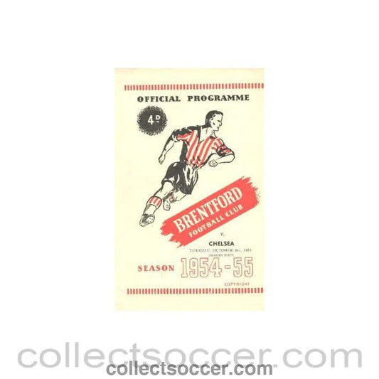1954 - Brentford vChelsea official programme 05/10/1954 - Collect Soccer
