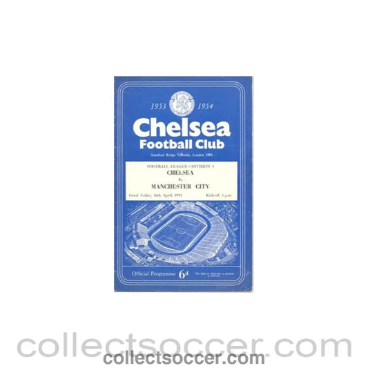 1954 - Chelsea v Manchester City official programme 16/04/1954