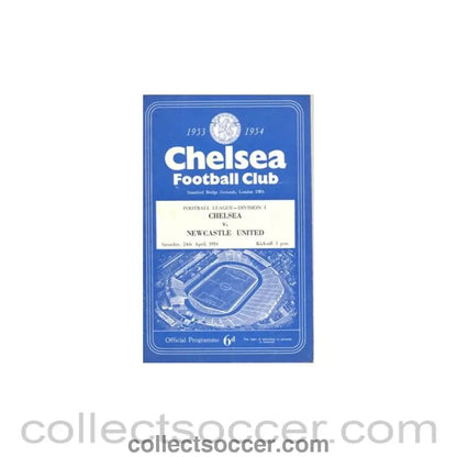 1954 - Chelsea v Newcastle United official programme 24/04/1954 - Collect Soccer