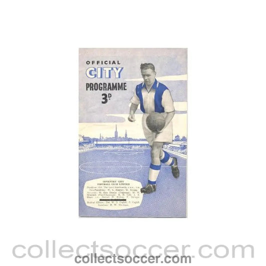 1954 - Coventry City v Southampton official programme 25/12/1954 - Collect Soccer