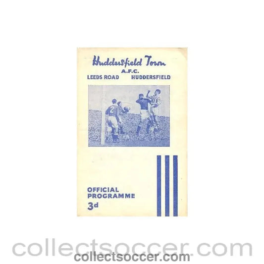 1954 - Huddersfield Town v Burnley official programme 04/12/1954 - Collect Soccer