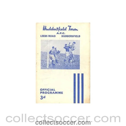 1954 - Huddersfield Town v Portsmouth official programme 30/08/1954 - Collect Soccer