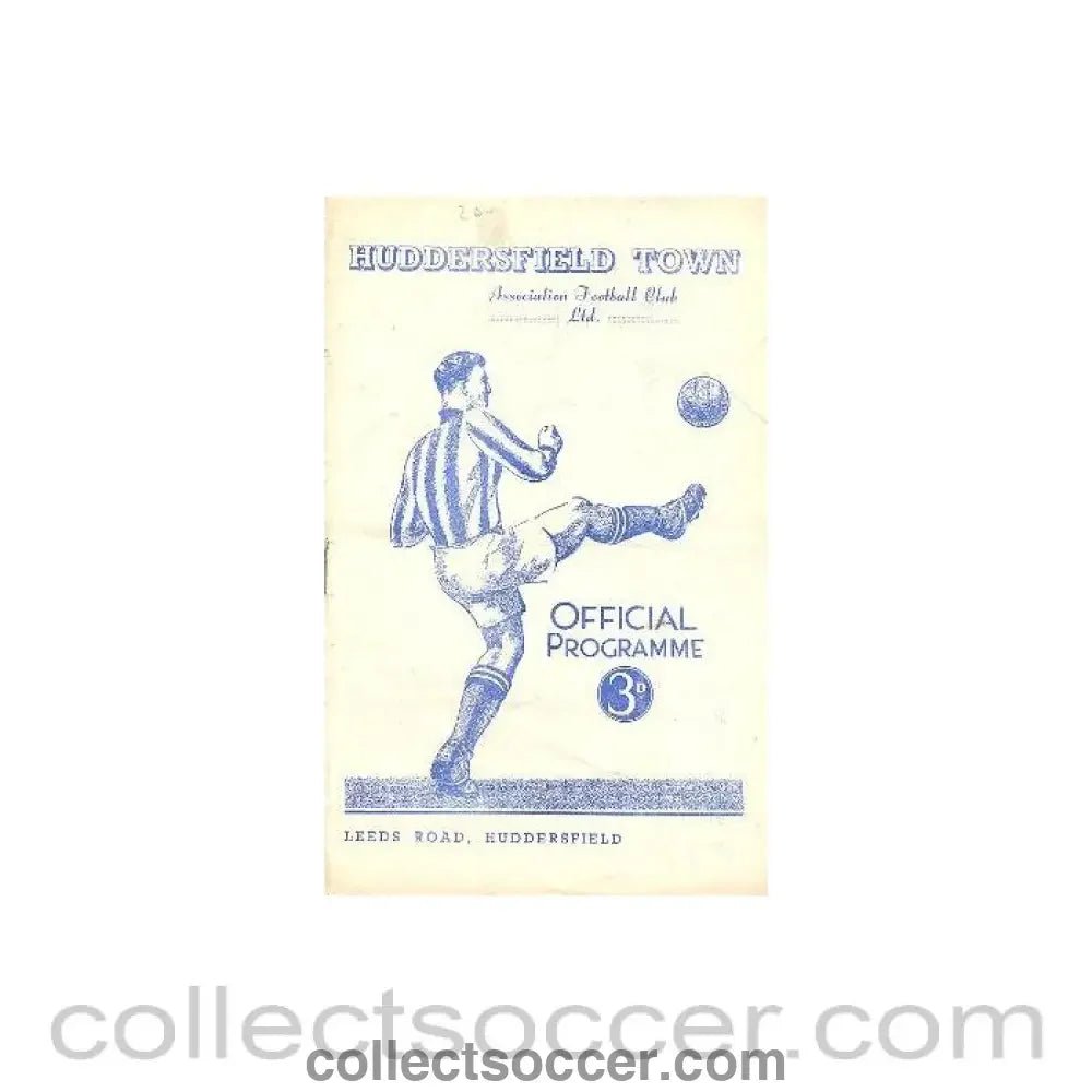 1954 - Huddersfield Town v West Bromwich Albion official programme 27/02/1954 - Collect Soccer