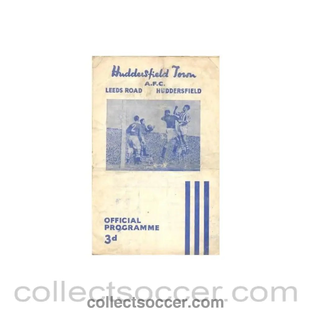 1954 - Huddersfield Town vChelsea official programme 09/10/1954 - Collect Soccer
