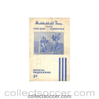 1954 - Huddersfield Town vChelsea official programme 09/10/1954 - Collect Soccer
