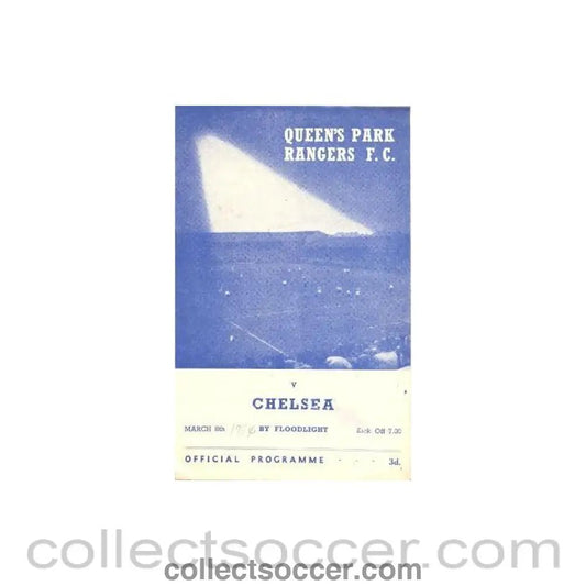 1954 - Queen's Park Rangers v Chelsea official programme 08/03/1954 Floodlight game - Collect Soccer