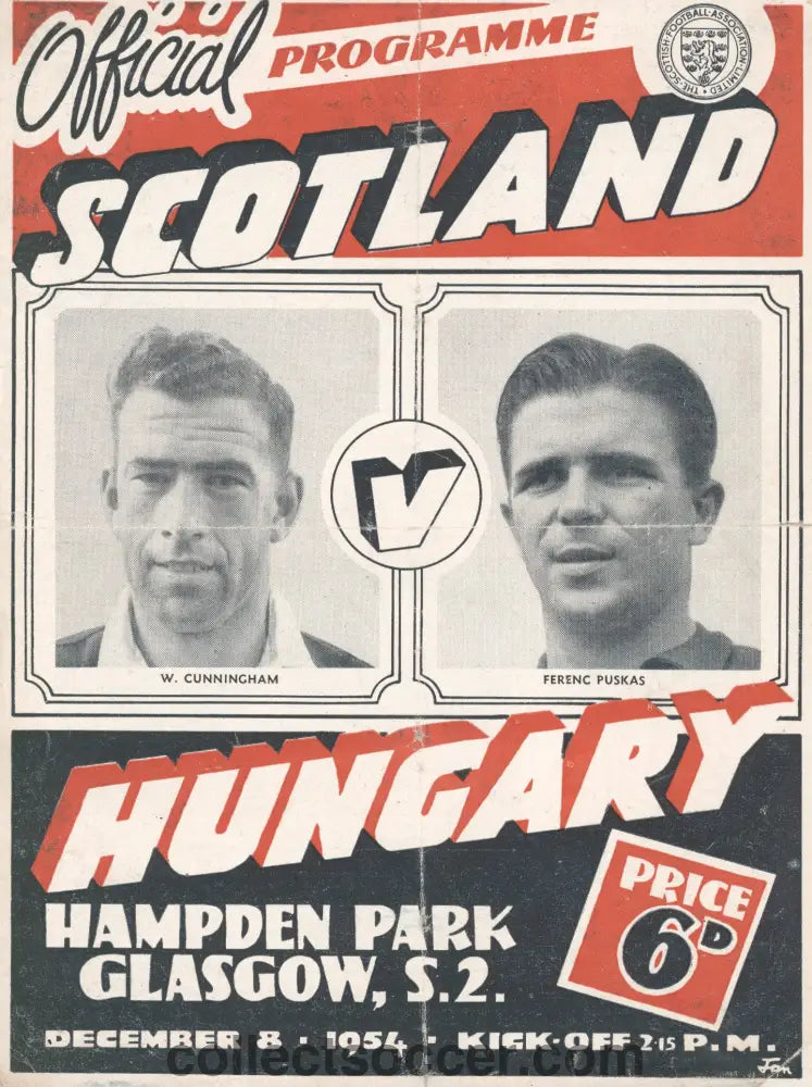 1954 Scotland v Hungary Official Programme