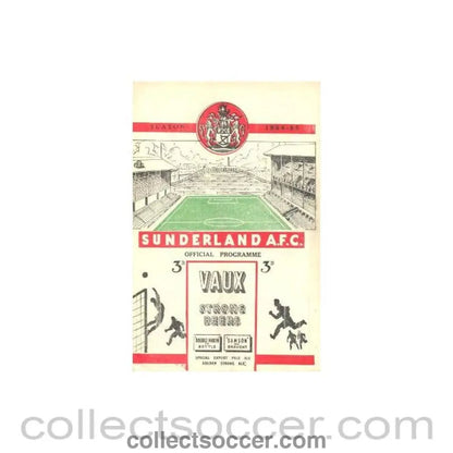 1954 - Sunderland v Chelsea official programme 06/11/1954 - Chelsea first Championship season - Collect Soccer