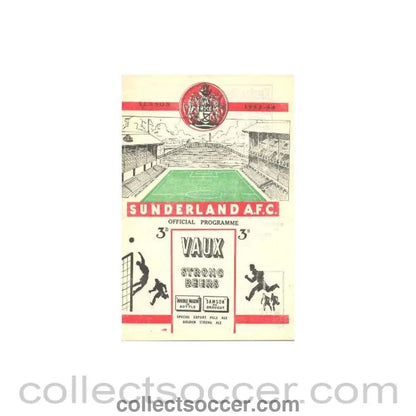 1954 - Sunderland vChelsea official programme 20/02/1954 - Collect Soccer