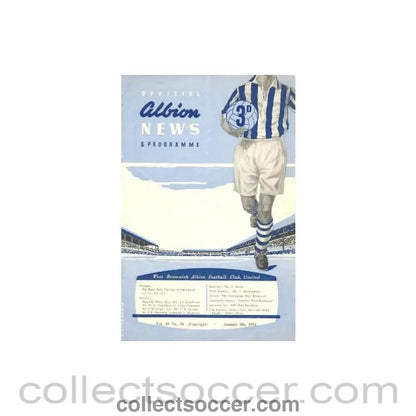1954 - West Bromwich Albion v Chelsea FA Cup 3rd Round Football Programme 09/01/1954 - Collect Soccer