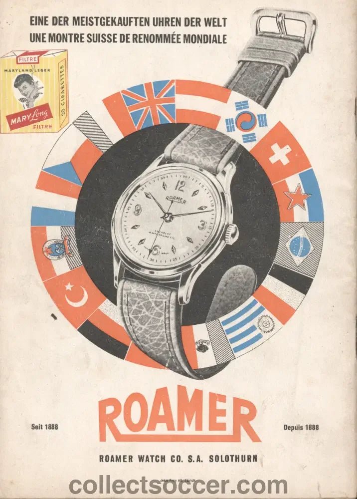 1954 World Cup Quarter Final Brazil V Hungary Programme - The Battle of the Berne - Collect Soccer
