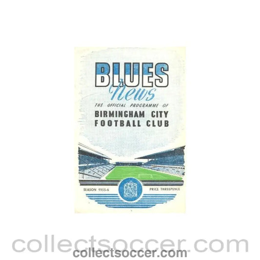 1955 - Birmingham City vChelsea official programme 05/11/1955