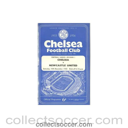1955 - Chelsea v Newcastle United official programme 10/12/1955
