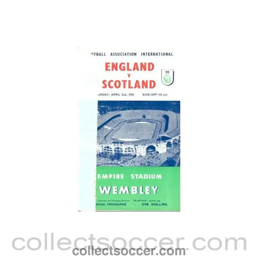 1955 England v Scotland official programme 02/04/1955 - Collect Soccer