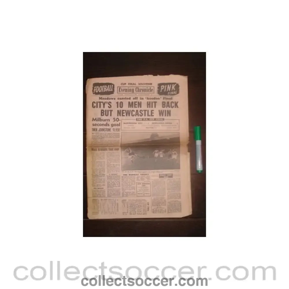 1955 - Evening Chronicle newspaper of 07/05/1955 covering the 1955 FA Cup Final