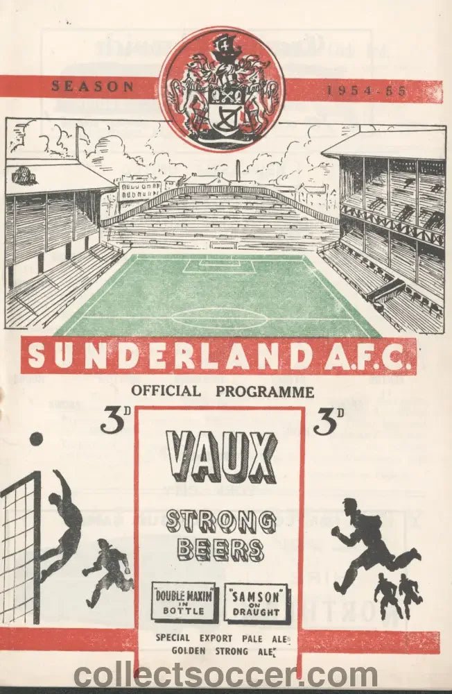 1955 FA Cup Semi Final Replay York City v Newcastle United Programme at Roker Park - Collect Soccer