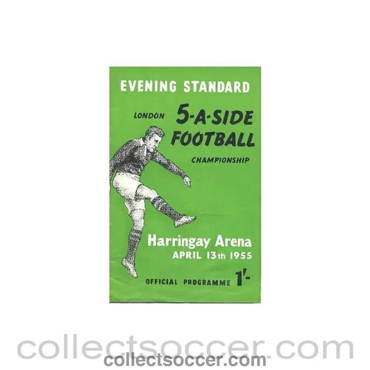 1955 Five - a - Side official programme 13/04/1955 - Collect Soccer