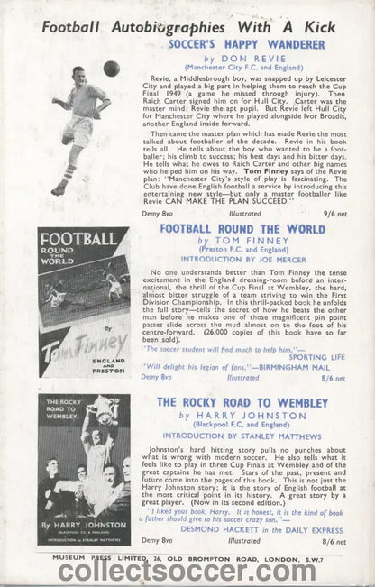 1955 Going For Goal The Autobiography of Roy Bentley