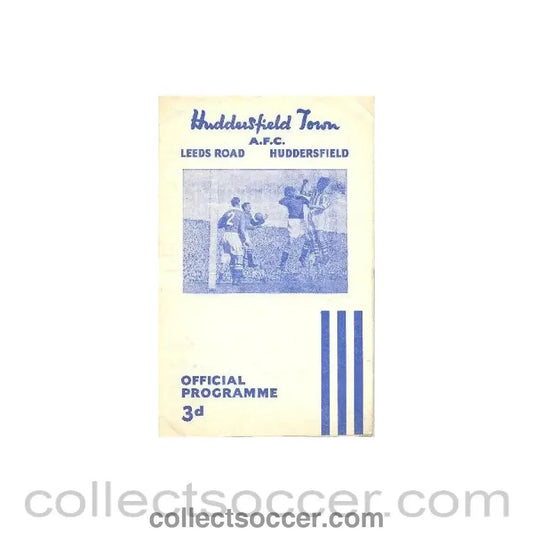 1955 - Huddersfield Town v Manchester City official programme 19/03/1955 - Collect Soccer